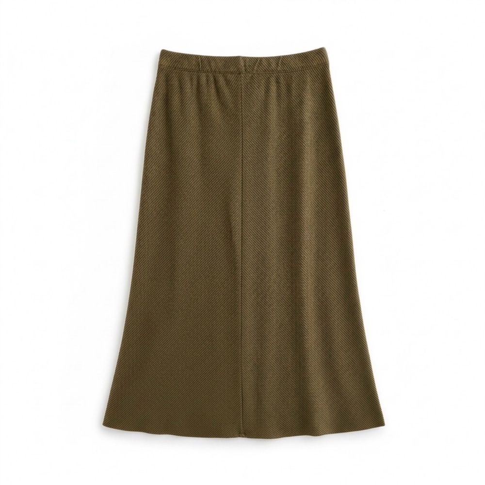 Reformation Olive Green Rib Knit Maxi Skirt Women’s Size Large